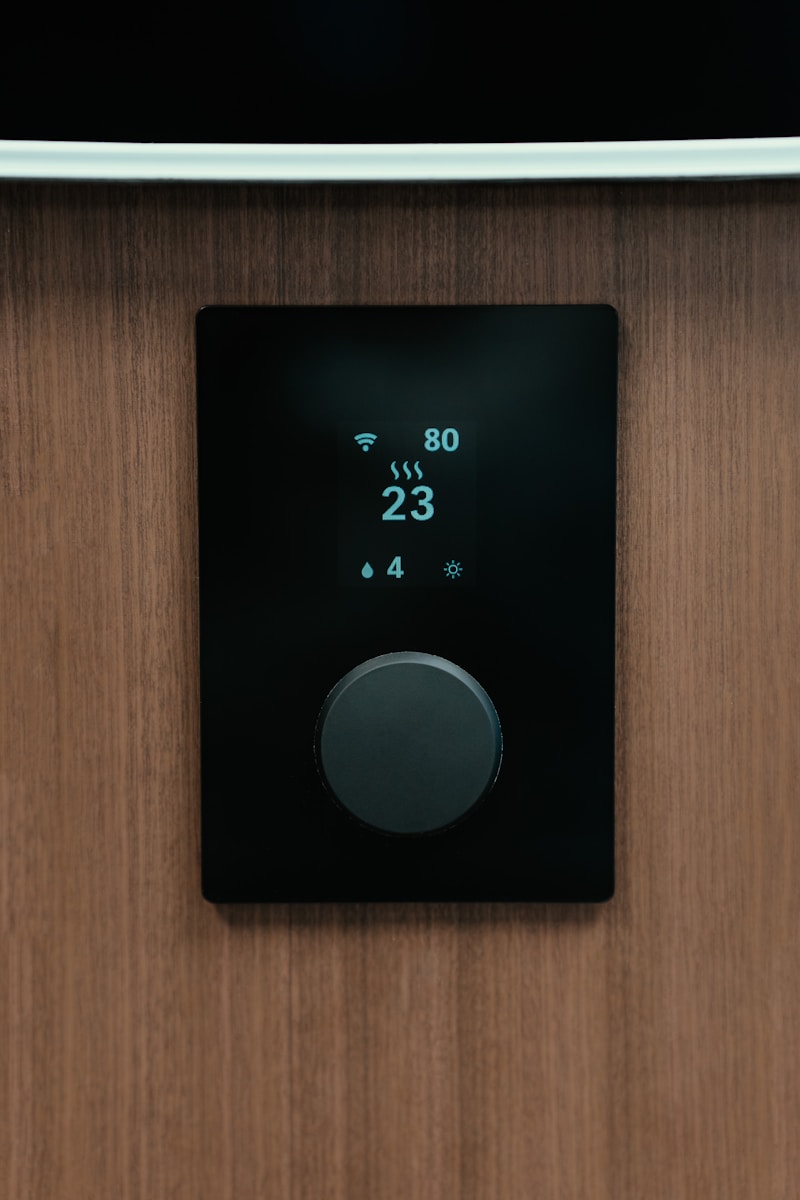 a black rectangular device with a screen